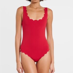 Marysia Red Scalloped Palm Springs Maillot